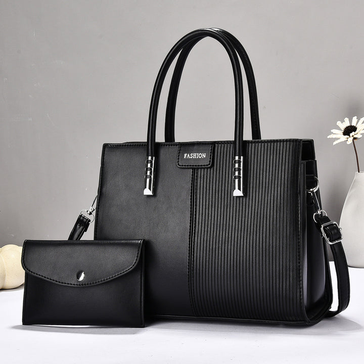 Damen elegante Tragetasche mit strukturierter Oberfläche und abnehmbarer Mini-Clutch Nord Taschen