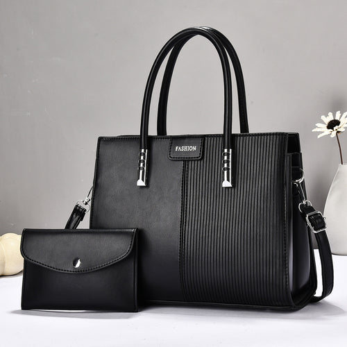 Damen elegante Tragetasche mit strukturierter Oberfläche und abnehmbarer Mini-Clutch Nord Taschen