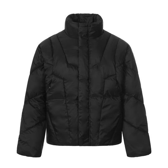 Unisex Kurze gesteppte Isolationsjacke mit wärmendem Funnelkragen Nord Taschen