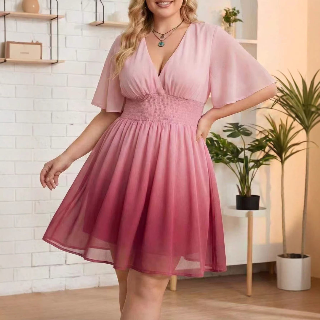 Damen Ombre-Modekleid