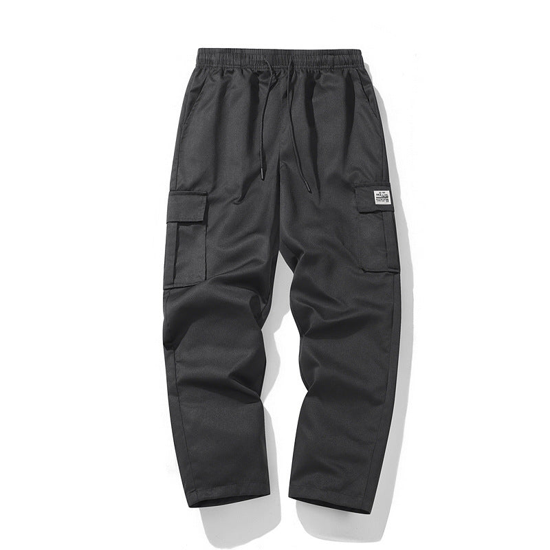 Herren Lässige Cargo-Jogginghose mit elastischem Tunnelzugbund, Mehrfachtaschen & tapered Bein Nord Taschen