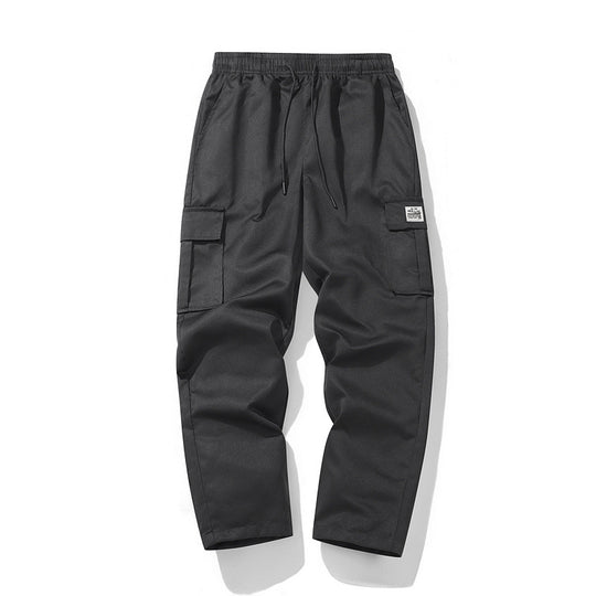Herren Lässige Cargo-Jogginghose mit elastischem Tunnelzugbund, Mehrfachtaschen & tapered Bein Nord Taschen