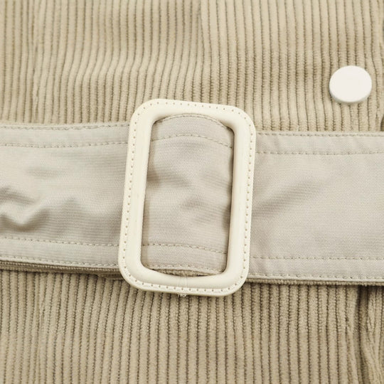 Damen Feincord-Jacke mit Taillengürtel und asymmetrischer Druckknopfleiste Nord Taschen
