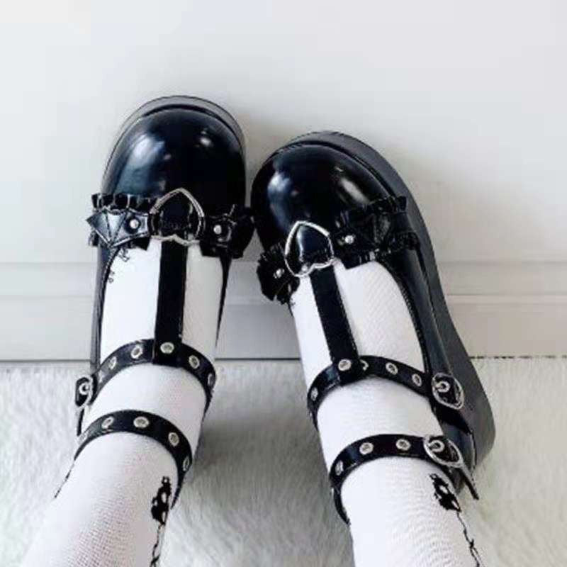 Damen Modische Mary Jane Schuhe mit verstellbaren Riemen und dekorativen Schnallen Nord Taschen