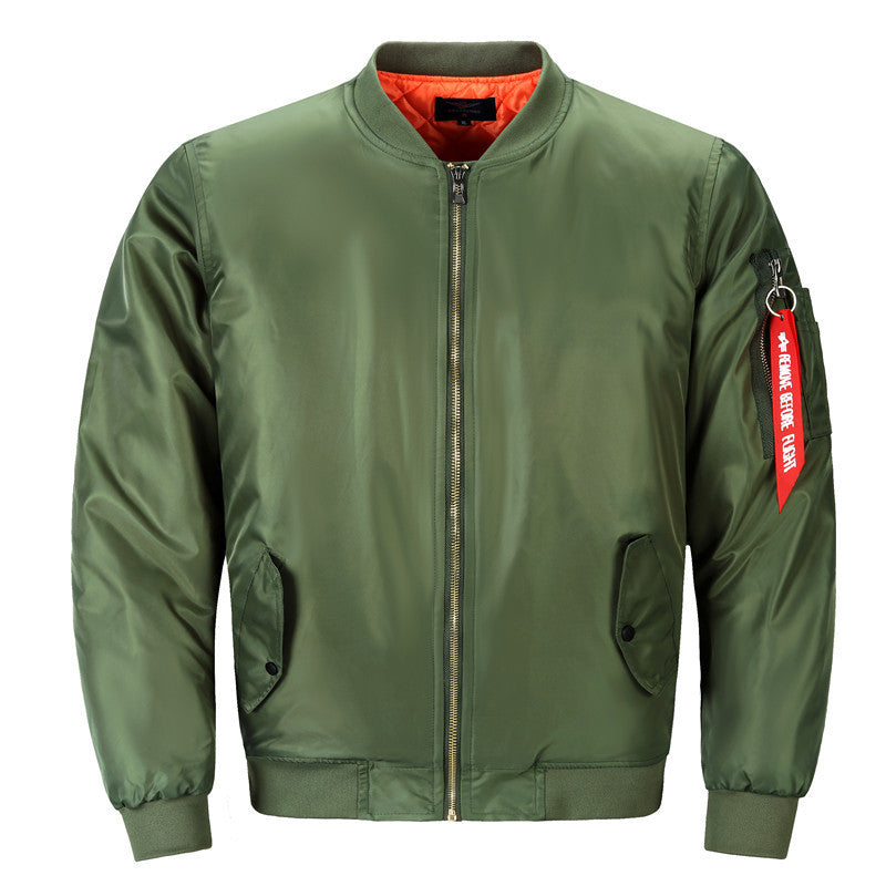 Herren Pilotenbomberjacke im Aviator-Look mit Nylonoberfläche und Utility-Ärmeltasche Nord Taschen