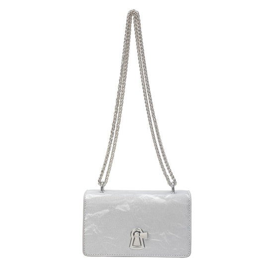 Damen Umhängetasche mit glänzendem Kettenhenkel Nord Taschen