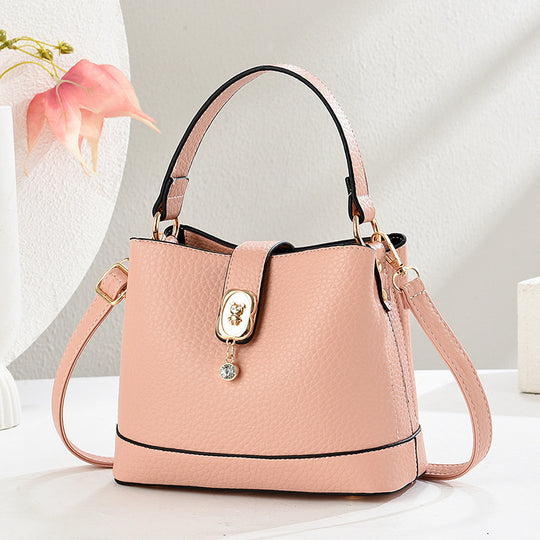 Damen elegante Handtasche mit goldenen Akzenten und abnehmbarem Schulterriemen Nord Taschen