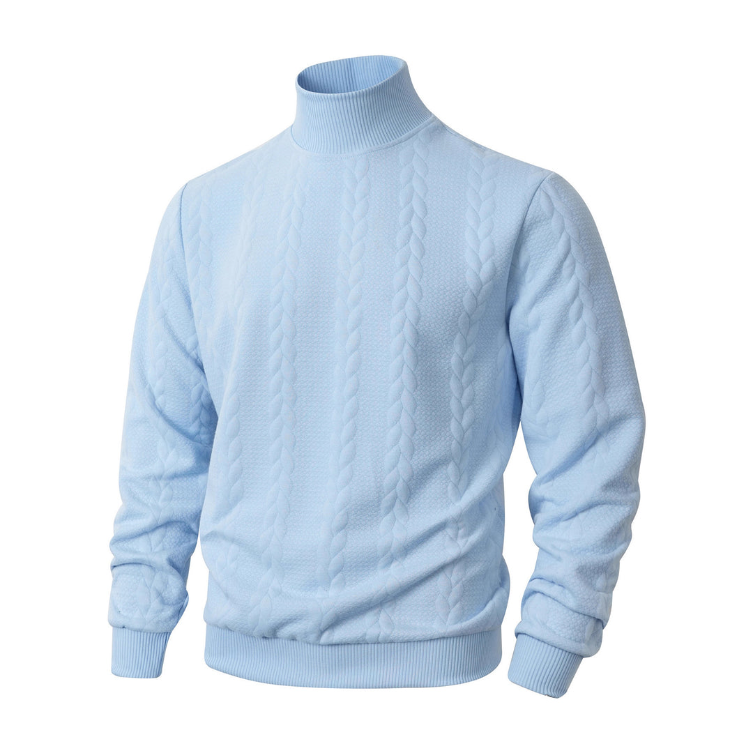 Herren Hochwertiger Strickpullover mit Stehkragen Nord Taschen