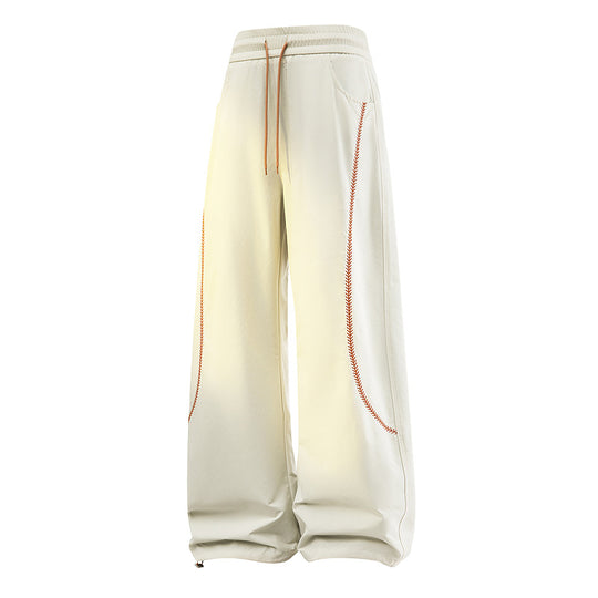 Damen Weite Baggy-Freizeithose mit Tunnelzugbund, kontrastierenden Ziernähten & verstellbarem Saum Nord Taschen