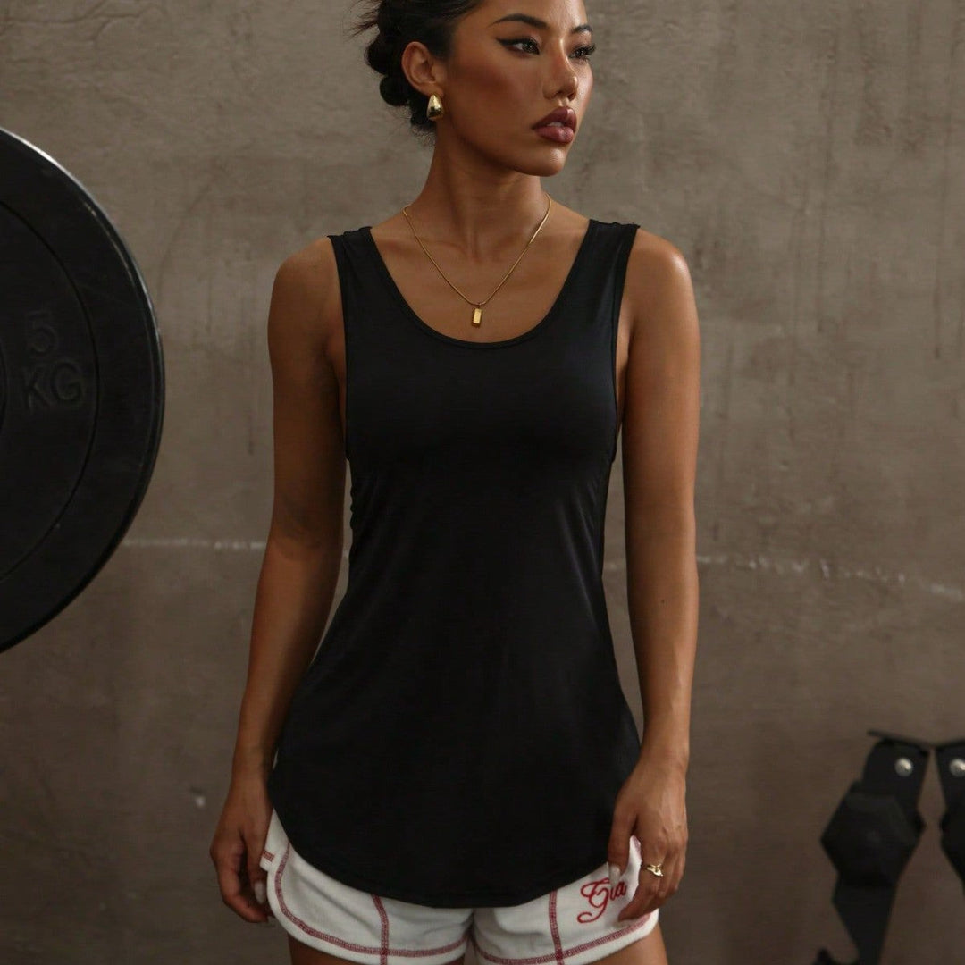 Damen Sporttop mit atmungsaktivem Mesh-Einsatz und figurbetonendem Schnitt Nord Taschen