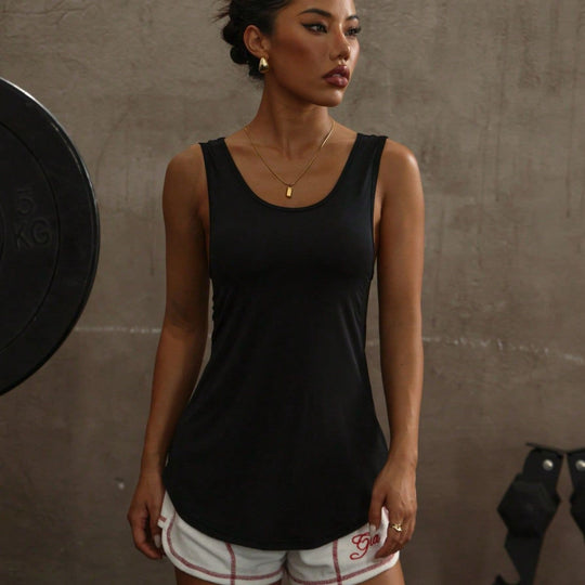 Damen Sporttop mit atmungsaktivem Mesh-Einsatz und figurbetonendem Schnitt Nord Taschen