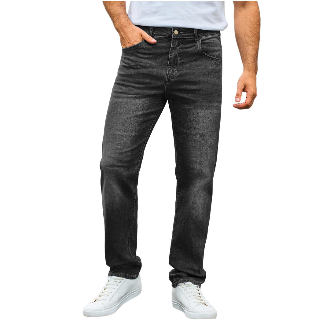 Herren lässige Straight-Leg-Jeans mit mittlerer Bundhöhe und Komfortstretch Nord Taschen