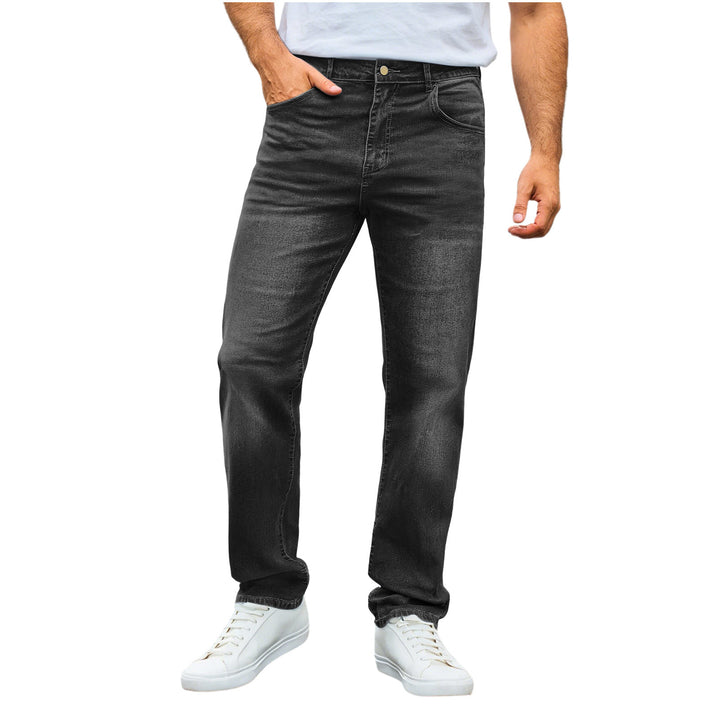 Herren lässige Straight-Leg-Jeans mit mittlerer Bundhöhe und Komfortstretch Nord Taschen