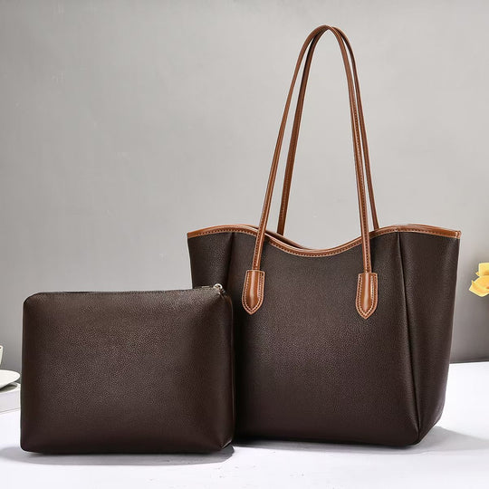 Damen elegante Shopper-Tasche mit praktischem Innenfach und abnehmbarer Clutch Nord Taschen