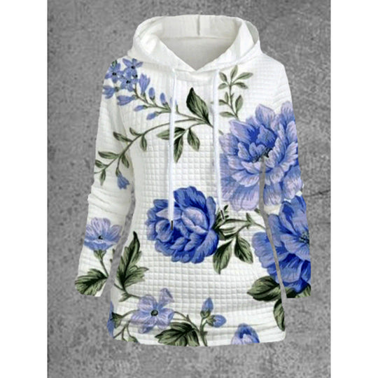 Damen Modischer Kapuzenpullover im Karodesign Nord Taschen