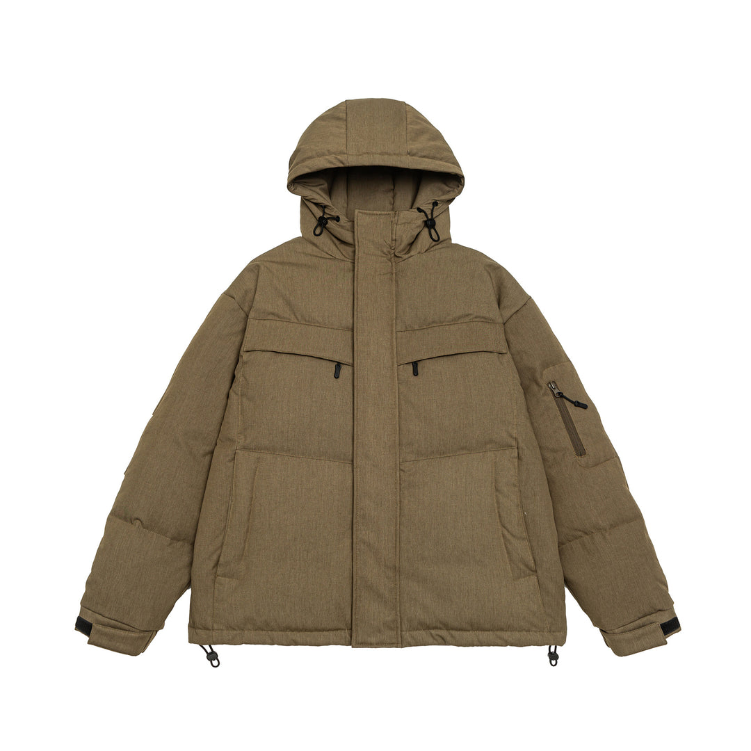 Herren Wattierte Winterparka mit Kapuze und Multitaschen Nord Taschen