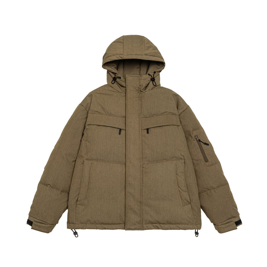 Herren Wattierte Winterparka mit Kapuze und Multitaschen Nord Taschen