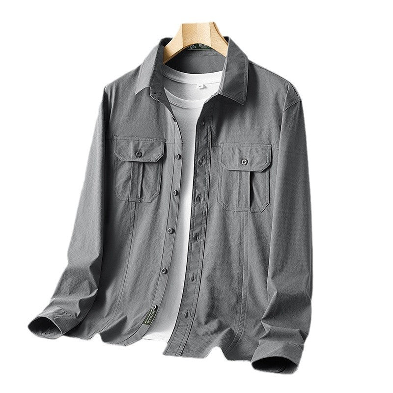 Herren Outdoor-Hemd mit Brustklappen, Ripstop-Gewebe und Regular-Fit Nord Taschen
