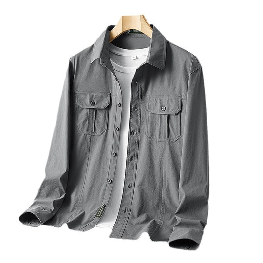 Herren Outdoor-Hemd mit Brustklappen, Ripstop-Gewebe und Regular-Fit Nord Taschen