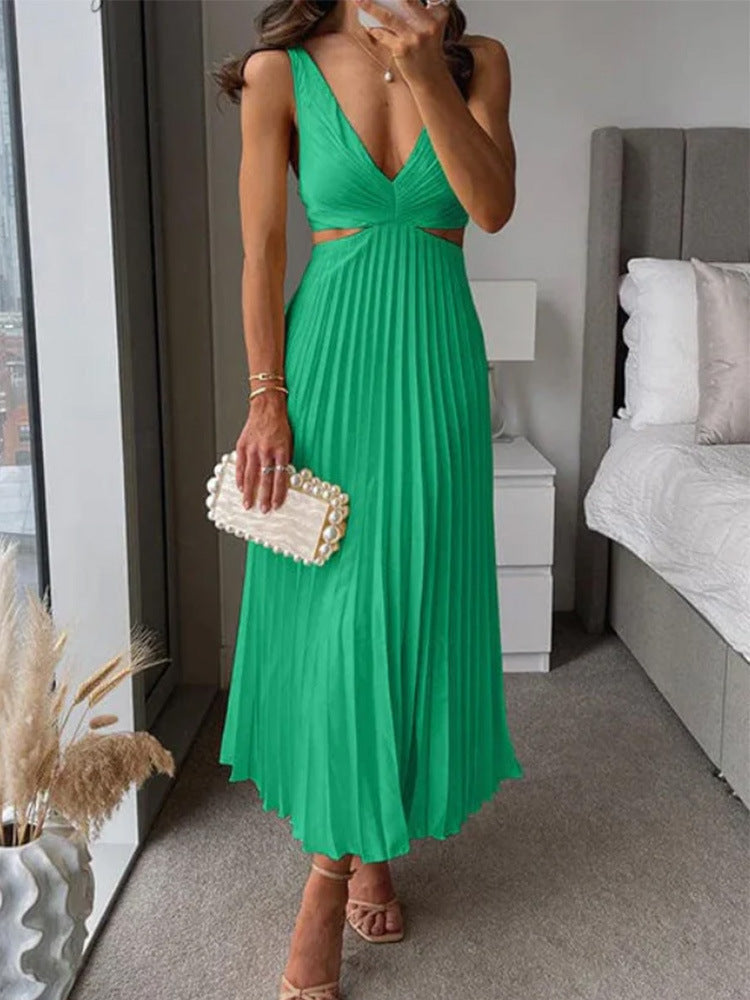 Damen Elegant gefaltetes Abendkleid