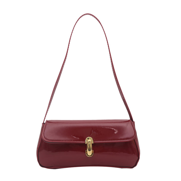 Damen elegante Umhängetasche mit luxuriösem Hochglanzdesign und praktischen Tragegriffen Nord Taschen