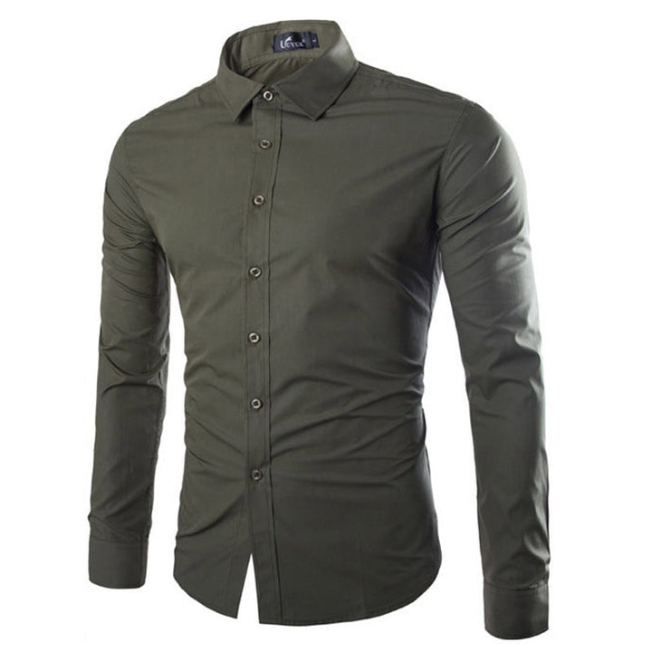 Herren elegante Langarmhemd