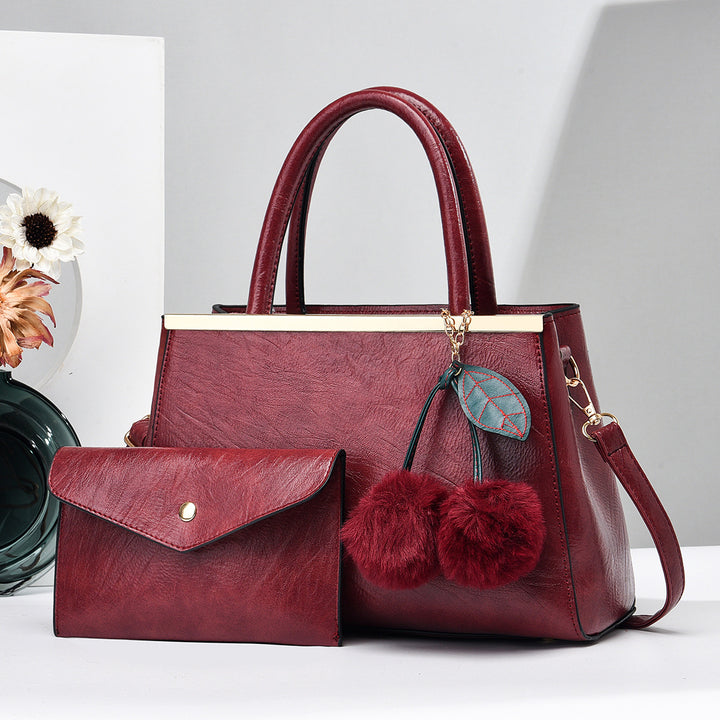 Damen elegante Henkeltasche mit abnehmbarem Geldbeutel und modischen Details Nord Taschen