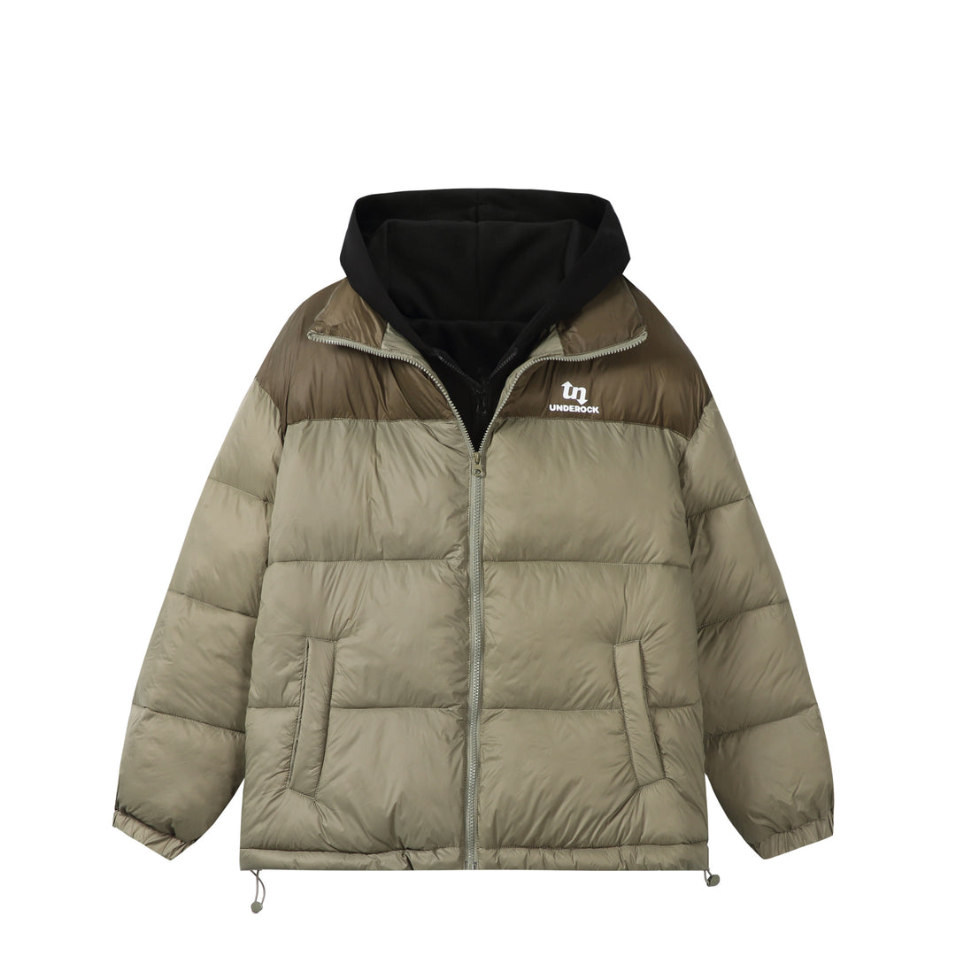 Unisex Kurz geschnittene High‑Loft Pufferjacke mit innenliegender Kapuze und Tunnelzugsaum Nord Taschen