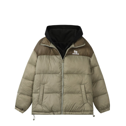 Unisex Kurz geschnittene High‑Loft Pufferjacke mit innenliegender Kapuze und Tunnelzugsaum Nord Taschen