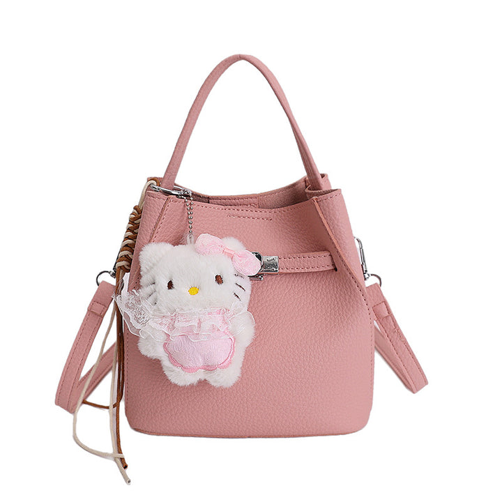 Damen Mini-Tasche mit abnehmbarem Plüschanhänger Nord Taschen