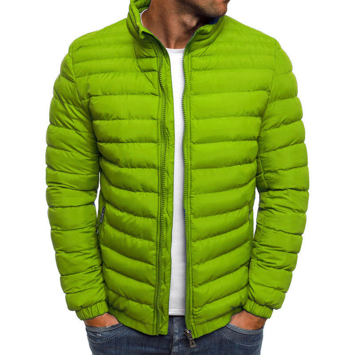Herren leichte Steppjacke mit hohem Kragen und praktischen Taschen