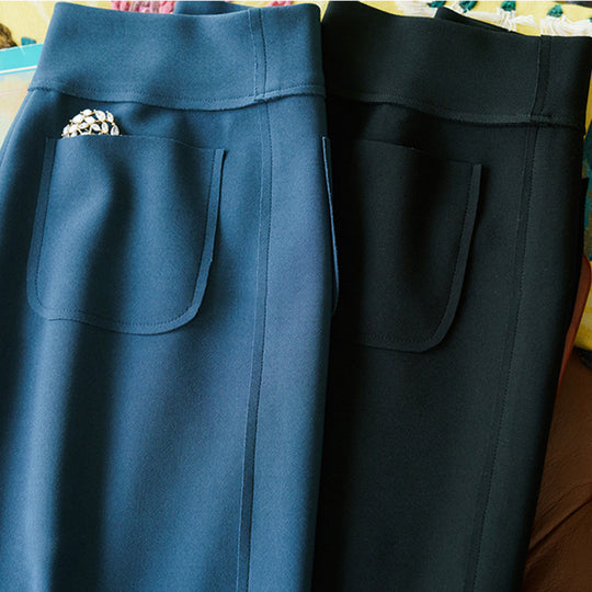 Damen Eleganter, schmal geschnittener Midirock Nord Taschen