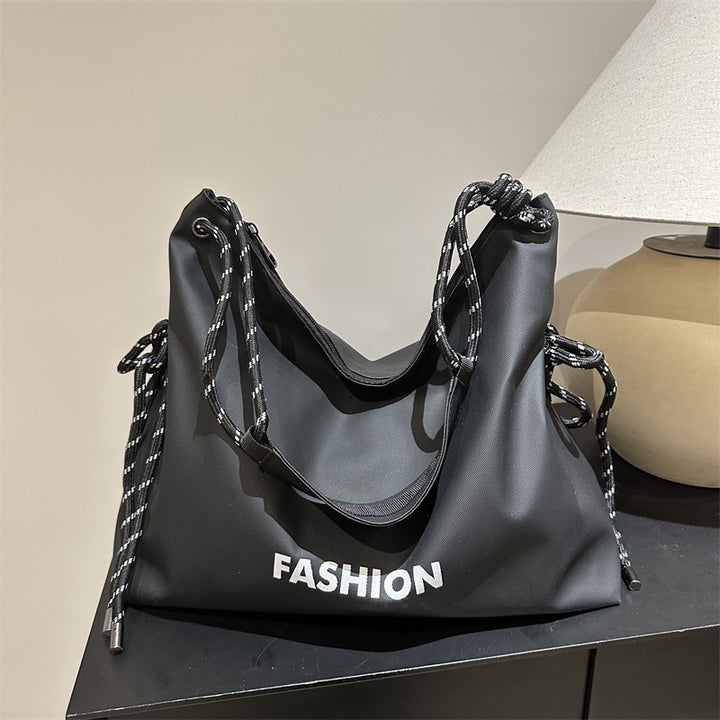 Damen stylische Tote-Tasche mit geflochtenem Kordelzug Nord Taschen