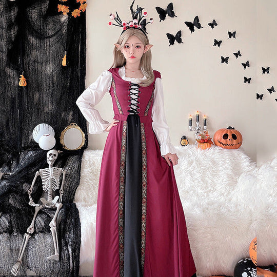 Damen Märchenhaftes Kostümkleid mit eleganter Schnürung und romantischen Details Nord Taschen