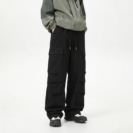 Herren Baggy-Cargo-Hose mit tiefem Schritt, Oversized-Silhouette und aufgesetzten Utility-Taschen Nord Taschen