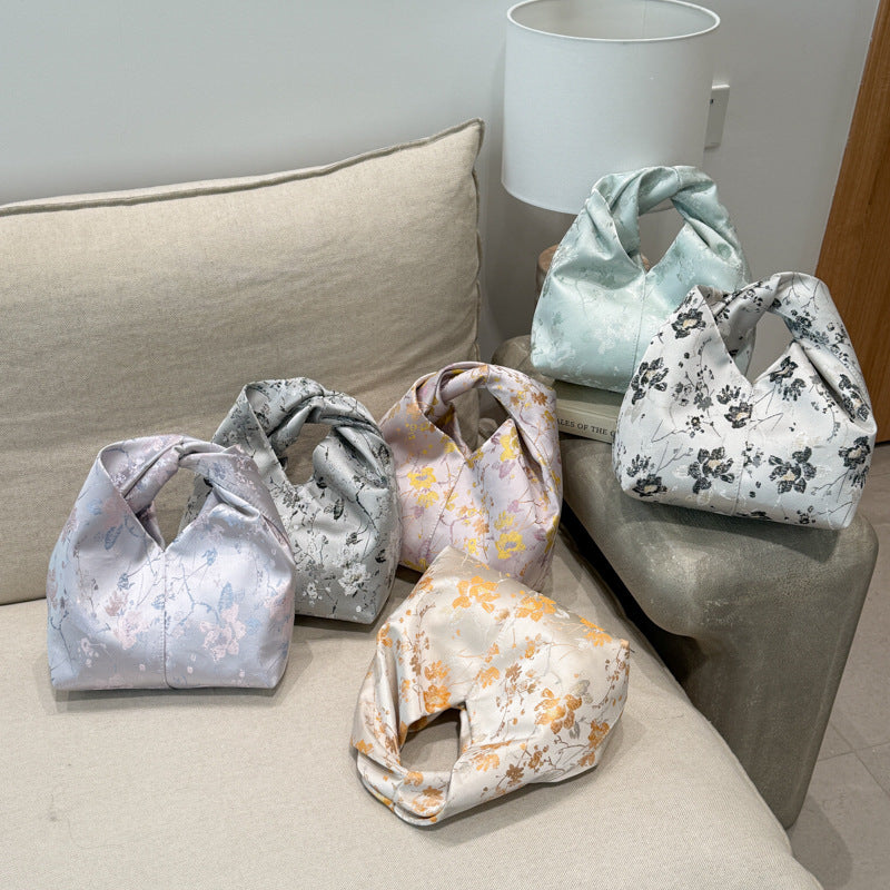 Damen Hobo-Tasche aus luxuriösem, blütenverziertem Stoff Nord Taschen