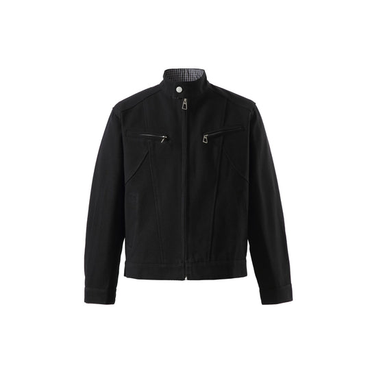 Herren Kurzblouson mit Stehkragen und Reißverschlusstaschen Nord Taschen