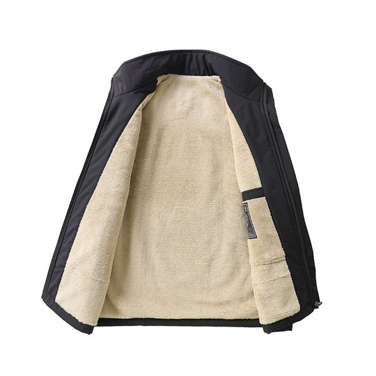 Herren Gefütterte Outdoor‑Utilityweste mit Teddy‑Inlay und Frontklappentaschen Nord Taschen