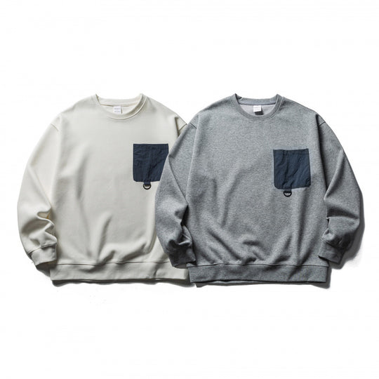 Unisex Oversize-Sweatshirt mit aufgesetzter Brusttasche und D-Ring Nord Taschen