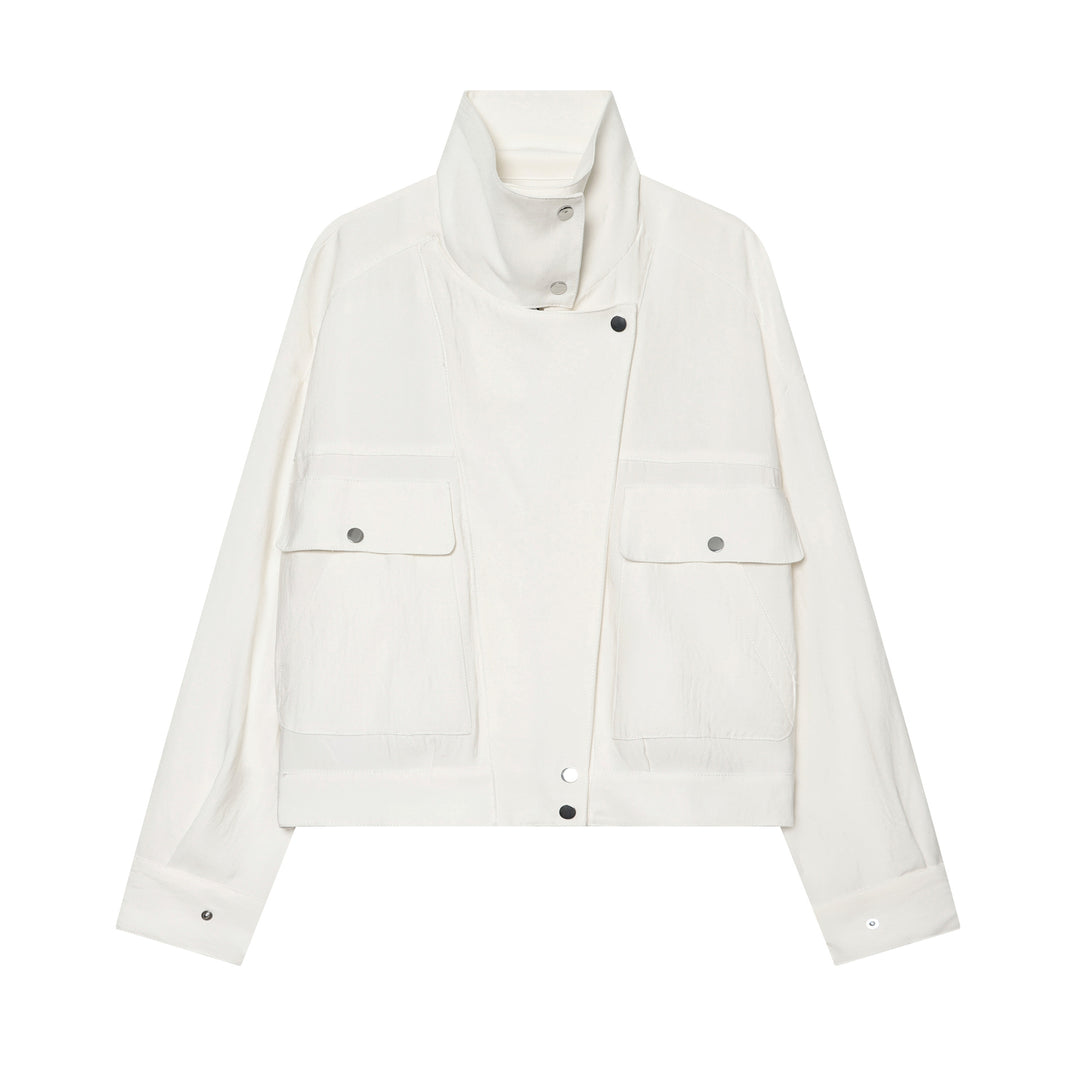 Damen Leichte wattierte Windjacke mit Stehkragen und Polka‑Dot‑Print Nord Taschen