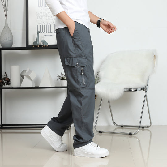 Herren Relaxed-Fit Cargohose im Utility-Design mit Kniepaneelen & Klappentaschen Nord Taschen