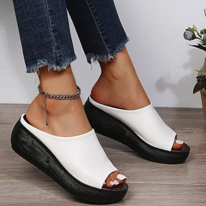 Damen moderne Wedge-Pantoletten mit anatomischem Fußbett