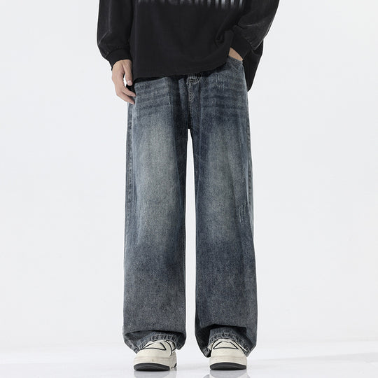 Herren Extraweite Baggy-Jeans mit extra langer Saumkante und dezenter Repair-Optik Nord Taschen