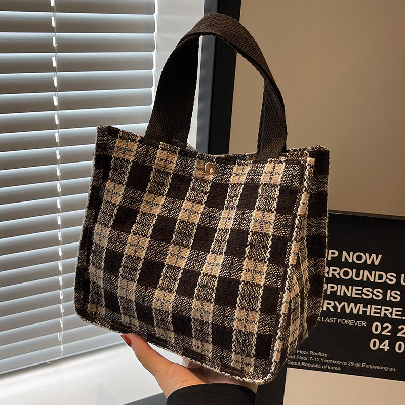 Damen Tragetasche mit modischem Karomuster Nord Taschen