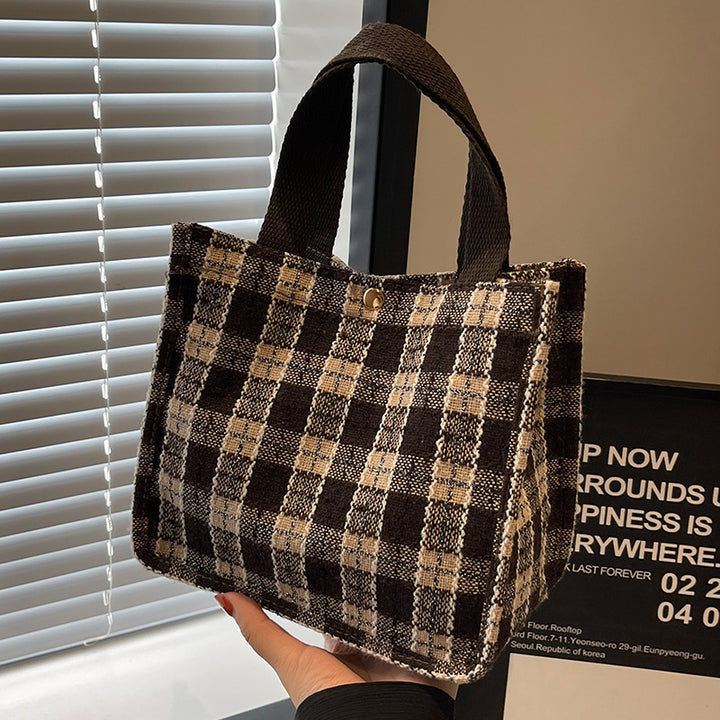 Damen Tragetasche mit modischem Karomuster Nord Taschen