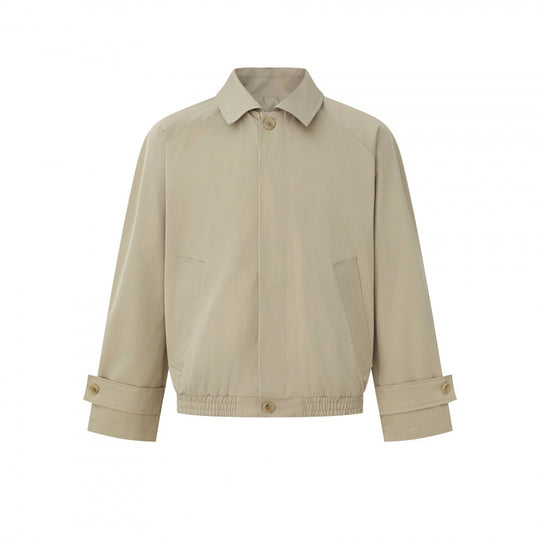 Herren Kurz geschnittene kastige Harrington-Jacke mit verdeckter Knopfleiste, elastischem Saum und verstellbaren Manschetten Nord Taschen