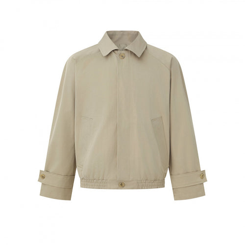 Herren Kurz geschnittene kastige Harrington-Jacke mit verdeckter Knopfleiste, elastischem Saum und verstellbaren Manschetten Nord Taschen