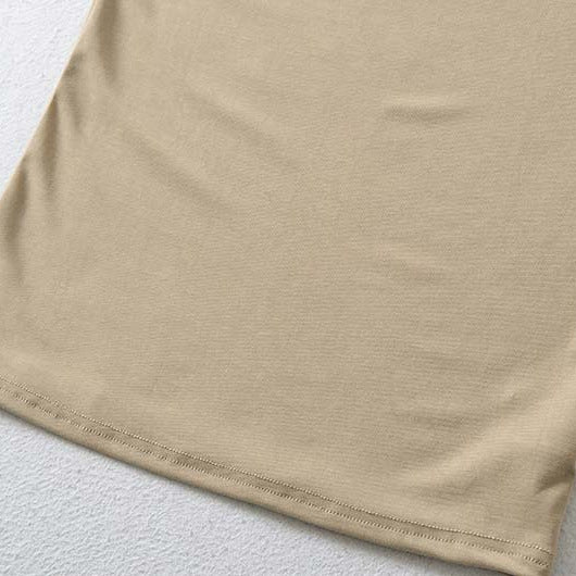 Damen Figurbetontes Midikleid mit tiefem Rundhalsausschnitt, langen Ärmeln und seitlicher Raffung Nord Taschen