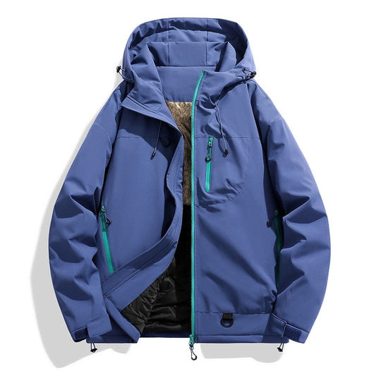 Damen Wasserdichte isolierte Softshell‑Thermojacke mit Kapuze und Multifunktionstaschen Nord Taschen