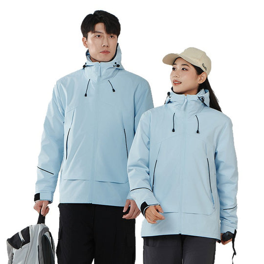 Damen Leichte wind- und wasserabweisende Softshell-Trekkingjacke mit verstellbarer Kapuze Nord Taschen
